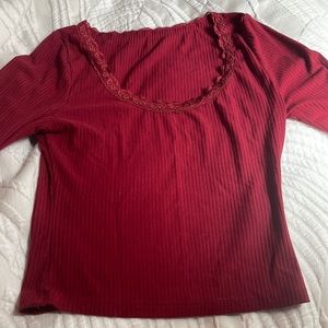Red women’s long sleeve
